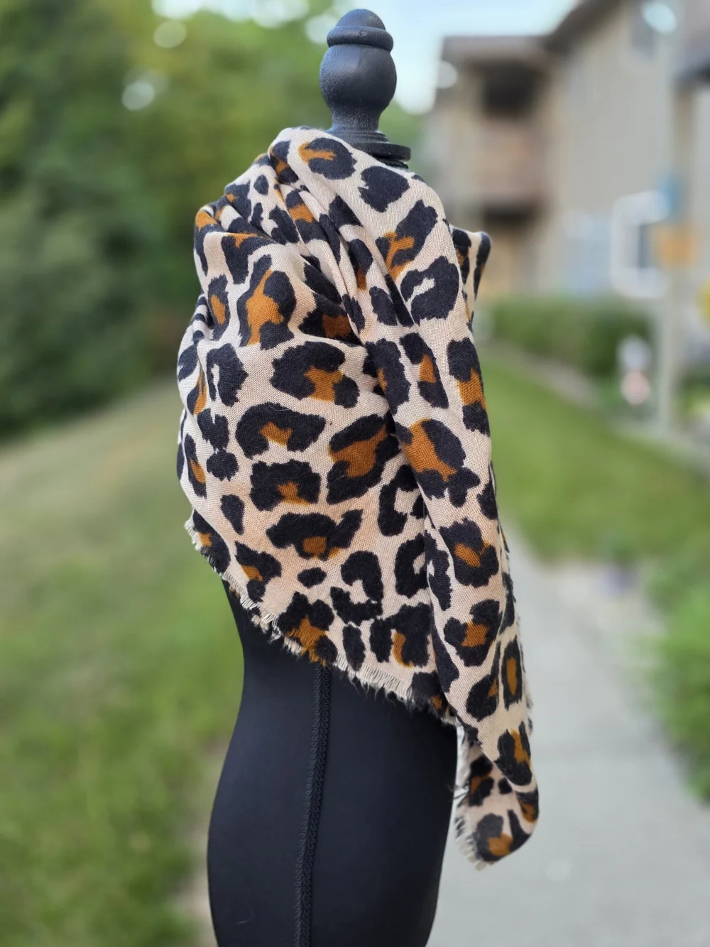 Maurices Oversized Leopard Print Blanket Scarf